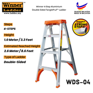 Winner 4-Step Aluminium Double-Sided TanglePruf™ Ladder