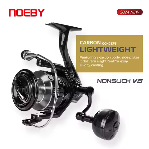 Noeby Carbon Spinning Fishing Reel 2500 3000 4000 Series Lightweight Reels Max Drag 7kg 6.2:1 Gear R