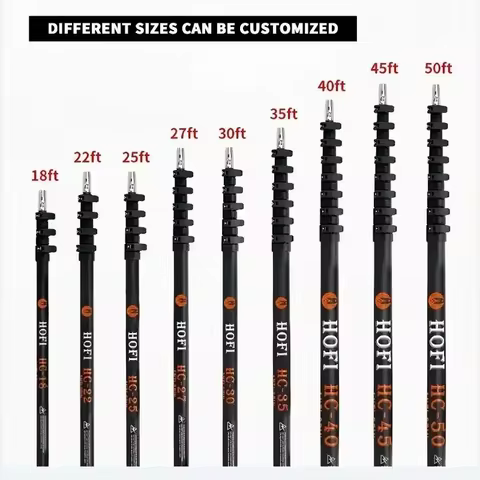 3K Carbon Fiber Telescopic Cleaning Rod Multi-Functional Solar Panel Cleaner HC4509 Eco-Friendly Eff