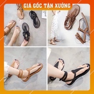 Vintage style warrior clip-on sandals with sole