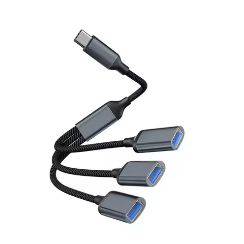 typ to 3 USB 3.0 HUB Dual 3Port Multi Splitter Adapter OTG PC Laptop Surface Computer Accessories US