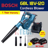 BOSCH GBL18V-120 CORDLESS BLOWER C/W 1X GAL18V-20 CHARGER & 2X 18V 3.0AH BATTERY