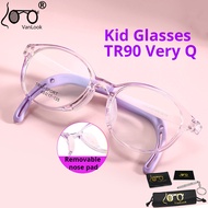 Crystal Round Kids Glasses Childrens Spectacles Silicone Nose Pad Rubber Kid Specs Children Transpar