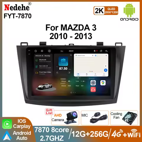 7870 2K Android Car Radio For Mazda 3 BL 2009 - 2013 Multimedia Video Player Carplay Auto Stereo 2di