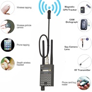 Ultra-sensitive Wireless Bug Detector with Three Antennas 1-8000MHz RF Frequency Scanner Mobile Phon