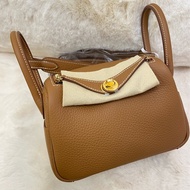 mini Lindy 金棕色 金扣
