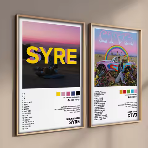 American Singer Jaden Smith Music Album SYRE Cover Art Home Wall Decor Pictures For Room Bar Canvas 