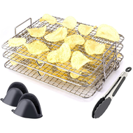 【High-quality】 Air Fryer Rack For Ninja Foodi Grill Xl Air Fryer Multi-Layer Dehydrator Rack Toast Rack Air Fryer Accessories