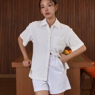 TENSE_co - Terry Shirt เสื้อเชิ้ตผ้าเทอรี่ ผ้าขนหนู ใส่ง่ายสบาย นุ่มนิ่ม 3 สี ฟ้าขาวเบจ