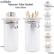 ZELTH 1Pcs Vacuum Tube Socket, 9Pin B9A DIY Valve Base,  PCB Mount Tin-Plated Vintage Audio GZC9 for