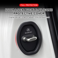 4Pcs Mercedes Benz Silicone Car Door Lock Protection Cover Door Lock Shock Absorber Silent Accessori