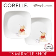 CORELLE Winnie The Pooh Tableware Square Plate Small 2P / Dinnerware