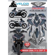 Y16 COVERSET Y16ZR SNIPER KHAKIS GREY MS1 Y16-SNP-3 ORIGINAL VELOZI YAMAHA SIAP TANAM READY STOK