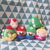 迷你瑪利奧&瑪利歐&路易吉Mario&Luigi&碧姬公主&奇諾比奧&耀西🍄&庫巴(全人手編織＆鉤針＆鈎織公仔)