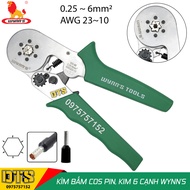 Kìm bấm cos lục giác trợ lực WYNNS WS-66 0.25-6mm2 HSC8 6-6 tự điều chỉnh cos ống tròn cos pin rỗng