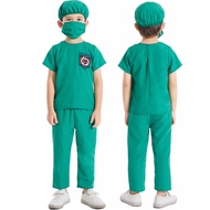 Surgeon Costume for Kids Career Occupation Cosplay for Boys Girls Unisex Doctor