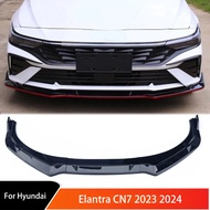 Front Bumper Lip Splitter for Hyundai Elantra CN7 2023 2024 Chin Guard Accessories Tuning Diffuser D