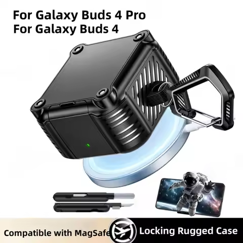 Hard Case For Galaxy Buds 4 Pro/Buds 4（2026）With Lock Military-Grade Rugged Protectn Cover For Buds 