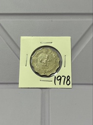 （1978貳圓膽幣）香港硬幣英女王伊麗莎白二世，十二邊形 1978年波浪形二元Government of Hong Kong Queen Elizabeth ll 1978 $2
