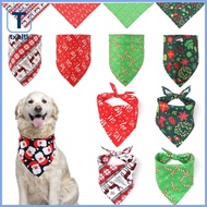 PMJKKG Christmas Printing Bibs Towel Collar Triangle Scarf Dog Cat Pet Bandana