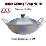 Concave Lid Frying Pan/ Wok Pan No. 10 Aluminum Unbreakable Frying Pan