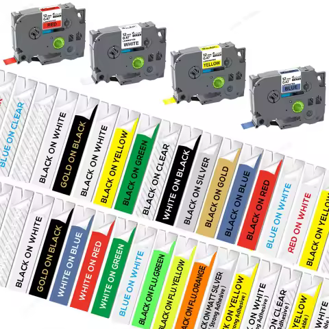 1Pcs TZe231 Compatible with Brother P-Touch TZe-231 Tape 6/9/12mm tze221 tze211 Black on White for B