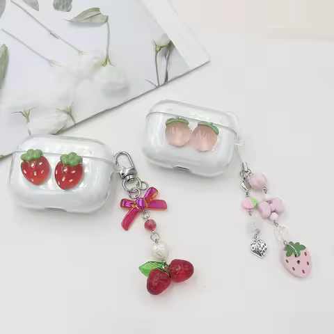 Peach Fruit pendant case For JBL W300TWS /WAVE FLEX /FLEX 2 case for JBL COMPACT /T280 x2 Silicone e