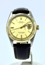 勞力士1601 - Datejust 原裝Door Stop金面、黃金狗牙圈金鋼錶 (36mm)、1570自動機芯、送代用皮帶連扣 ROLEX 1601 - Datejust , Original Door Stop Dial  , Gold &amp; Steel Watch (36mm), 1570 Automatic Movement  (Serial Number：3299xxx - 1973 year) (⭕️⭕️歡迎預約睇錶⭕️⭕️)