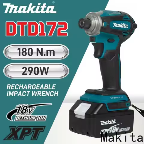 MAKITA DTD172Z Lithium battery brushless impact driver memory function 4 mode screwdriver