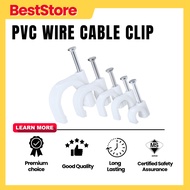 Cable Clip 4mm / 5mm / 6mm / 7mm / 8mm / 12mm / 14mm / 18mm Cable Clip PVC Wall U Clip Wire Clip Kli