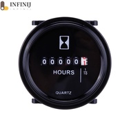 Digital Hour Meter Round Machinery Timer High Precision Quartz Timer Hourmeter 6V-80V for Car Marine