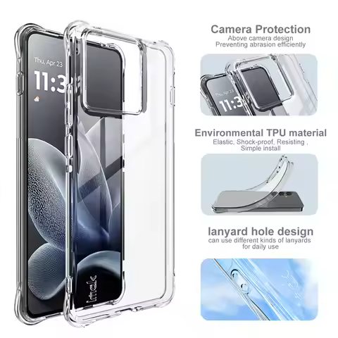 IMAK Shock-resistant Case for Moto G100 G100S Edge 70 X70 Air 5G Soft Airbag Cover