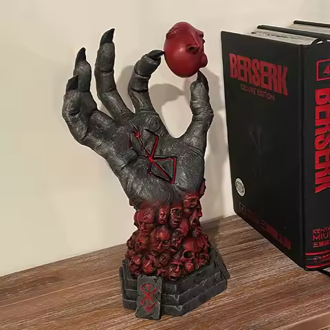 Mad God Grim Reaper Devil's Right Hand Of Berserk Skull Rune Decorative Figurines Resin Crafts Acces