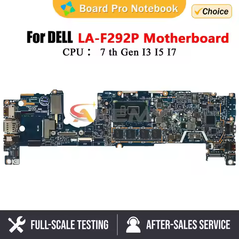 For Dell Latitude 7390 Laptop motherboard i7-8650U CPU 8G RAM 02WCVJ 2WCVJ 02PK0W DDA30 LA-F292P Mai