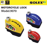 กุญแจล็อคดิสเบรค SOLEX มอเตอร์ไซค์ Alarm Disc Lock Model. 9070 (คละสี)