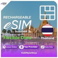 RECHARGEABLE eSIM THAILAND Flexible Data | THAILAND Travel eSIM Card | eSIM THAILAND | eSIM by Trave