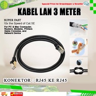 (sko) 3 Meter Iron LAN Cable – FTP Cable 3m Ethernet RJ45 Cat6e Network Server High Speed Connection