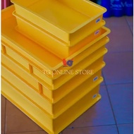 Plastic Cake Tray / Bread Tray / Bakery Tray / Food Tray / Yellow Tray / Cover / Penutup tray
