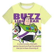 Kids Kawaii Woody Buzz Lightyear T-shirt Cute Toddler Tees Children 2025 Summer Boy Cartoon Tee Tops