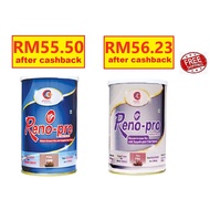 65[RM55.33 after cashback] Renopro Susu Milk Powder Vanilla 400g Low or Reno-Pro High Protein and Cr