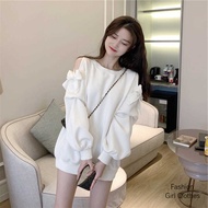 Autumn Winter 150KG Extra Large Size Women Clothing Fat Sister Off Shoulder Bow Sweatshirt Women Loo