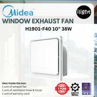 MIDEA Ceiling Exhaust Fan H1901-F40 10 Inches 38W / Window Exhaust Fan Automatic APC15-A2 Bathroom G