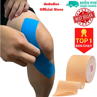 Băng dán cơ thể thao Kinesiology - Chính hãng dododios, Băng keo thể thao quấn cổ chân giày đá bó