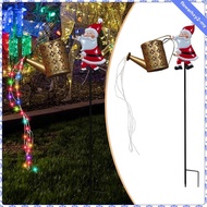 [FlowerhxyaeMY] Solar Santa Watering Can Light Outdoor Garden Decor Solar Santa Watering Can