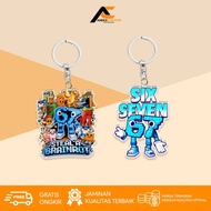 GANTUNGAN Roblox 67 Six Seven Steal Keychain Brainrota