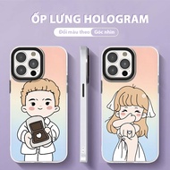 Rainbow color changing iphone case bride and groom couplebag iPhone 15 14 13 12 11 Pro Max XR 6/6p/7