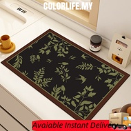 Vintage Floral Kitchen Drain Mat Absorbent Mat Kitchen Decorative Mat