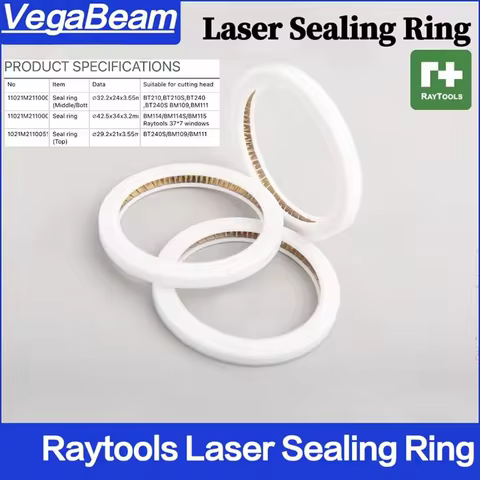 2 PCS Protective Lens Sealing Ring&Laser Sealing O-Ring for Raytools SUP WSX HW Qilin 18x2 20x2 20x4
