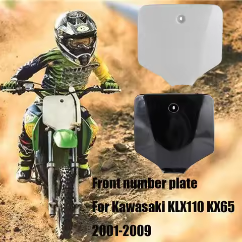 Motorcycle Fender Front Number Plate Plastics for Kawasaki KLX110 KX65 KLX 110 KX 65 110cc 125cc 150