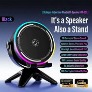 LYNXZ RGB Wireless Induction Speaker Multifunctional Bluetooth Audio Speaker Magnetic Phone Stand Pe